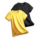 Zhenweis children's clothing 2025 summer new style for boys and girls same sun protection cool quick-drying short-sleeved T-shirt 2 pack KD black + bright yellow 6627 120 cm