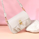 CALVIAKRIM International Light Luxury Brand 2025 New versatile cloud bag underarm trendy fashion genuine leather high-end shoulder bag for women apricot coffee color