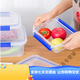 
Beijingjie large-sized fresh-keeping box with lid hotel kitchen refrigerator frozen food storage box fresh-keeping transparent rectangular plastic box, high-rise model 9928 (30 liters) [press cover model]