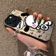 Povorm mignon Pacchard Dog adapté pour Apple 16Promax Mobile Phone Case Nouveau iPhone 14 Case de protection Apple 13 Couverture complète 12 Anti-Fall 11 Color Silver Soft Shell Men and Women Imd Color Silver-Black-Lu3899 Biye Pacchard Dog Iphone 13