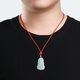Phoenix Jewelry Jade Jade Guanyin Pendant Jade Pendant Men's Bodhisattva Natural Jade Necklace as a Birthday Gift for Boyfriend