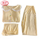Langsha (Langsha) Large-Size-Heimkleidung für Frauen 2025 NEUER KOLK-SELEVED COLAID Sweet Prinzessin Fengyunduo Cotton Pyjamas Drei-teiliger Set H9928 Polka Dot Kt Katze [kleiner Lapelstil] M empfohlen 75-100 Jin [Jin gleich 0,5 kg]