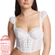 维多利亚的秘密（Victoria's Secret）花瓣饰边镂空无衬垫文胸 白色 白色 XS