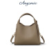 Anysmic Bag Damenbeutel leichte Luxus luxuriöse High-End-Marke Handtasche Frauen Eimer Tasche 2025 Neues echtes Leder One-Shoulder Crossbody Body Damen-Elefantengrau