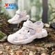 Xtep children's sports and leisure sandals for middle-aged and older girls summer toe-cap non-slip sandals Xtep white/lilac 34