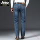 Jeep Spirit Jeep Spring- und Herbst Jeans Männer gerade lösche große Größe hoher Taille mittleren Alters Casual Hosen 2025 Neue Männer Blau 679# [Spring und Herbst] Dickes Modell 29 [zwei Fuß zwei]