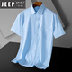 Jeep Spirit Daddy Sommer Kurzarm Shirt Top 2025 Neues lässiges loser Herrenhemd Daddy Kurzärmler Kleidung DX6623 38 (Gewicht von -120 Jin [Jin ist gleich 0,5 kg])