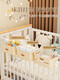 Crib storage hanging basket bedside bedside baby changing table side diaper storage bag hanging bag cream color - three-in-one hanging basket tissue/wet wipes/storage