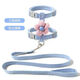 Star rudder cat cartoon traction rope goes out to break free I-shaped adjustable pet doll Teddy small rope for dogs I-shaped floret pink 1.8m traction rope M recommended 6Jin Jin equals 0.5kg -14Jin Jin equals 0.5kg