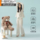 
Modal [Xinjiang Cotton] Spring new pajamas for women pure cotton long-sleeved cotton Korean home clothing set 3E3291-women's style L (recommended 100-125Jin [Jin equals 0.5 kg])