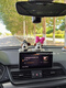 Litian Automobile Central Control Screen Paste Doll Decoration Pendant Cute Plush Ornament Girl Car New Year Gift Black and Green Sweater Seat Belt Style Covered Safety Belt