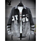 
Playboy (PLAYBOY) denim jacket spring and autumn new style junior high school boy teenagers men's handsome college jacket shirt top 9207 black (hat removable) M (90-105Jin [Jin equals about 0.5 kg])