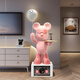 British high-end starry sky lamp karaoke audio violent bear ornaments large large floor-standing TV cabinet next to the sofa high-end light luxury pink large total height 139.5cm