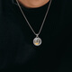 Mingyang Decorative Sea gold coin can be rotated 925 sterling silver Pixiu necklace men's medal pendant high-end original accessories gift Pixiu pendant + silver chain 55cm