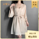 Yalu sexy Pyjamas mit Brustpolster für Frauen im Sommer Ice Seide 2025 Neues leichter Luxus reiner und lustvoller Nachthemd Nachthemd Alt-D5008 Champagner-Single-Rock mit Brustpads XL [Vorgeschlagen 116-130jin [Jin gleich 0,5 kg]]]