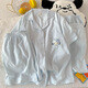 Jingpufei cartoon puppy pajamas for women in summer thin cotton silk home clothes three-piece set Yunduo Cotton-9906# Star puppy three-piece set M [Suggestion 75-100Jin [Jin equals 0.5 kg]]