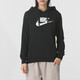 耐克（NIKE）运动套装女装 2025新款秋季潮流时尚连帽卫衣套头衫 束脚休闲长裤 DQ5776-010+FV7661-010 M