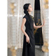 Drei Farbe 2025 Herbst NEU VERBESSERTE CHEONGSAM ROCK VORDERTE KIND SLIM LONG ROCK Klassiker elegant M klassisch schwarz l 165/88a