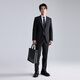 Lilang Wool Blended Suit Men's Fashion Simple Business Commuting Suit Black 175A