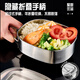 Xuanrun 304 stainless steel oval lunch box with lid for students and office workers old-fashioned steamed rice iron lunch box canteen lunch box 304 oval lunch box small size