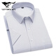 Sieben Wolfs 2025 Sommer Herren-No-Lösungs-Kurzarm-Shirt mit mittleren Altersgeschäften Middel Kleidung Fashion Comfort High-End-Baumwoll-Shirt DX6629 42