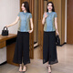 
Xin Yimei's new Chinese style shirt for women's short-sleeved 2025 summer new loose belly-covering and slimming button-up shirt versatile pink purple top XL [weight 106-115Jin [Jin equals 0.5 kg]]