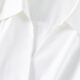 
Shangdu Bila light and fashionable commuting shirt for women with five-point sleeves and temperament design double-breasted placket waist shirt