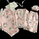 Jingpufei Hellokitty Pajamas для женщин весной и летом хлопковой хлопковой сетей с тремя частями, набор домашней одежды Yunduo Cotton-9902# Star KT Cat Three-Set Set M [Предложение 75-100JIN [JIN равен 0,5 кг]]]]