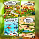 Wild Knight Children's Toys Ocean World Set Dinosaurier Eier Erleuchtung Frühaufschuld Simulationsmodell Junge 3-6. Geburtstagsgeschenk
