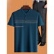 Jiumuwang Herrenhosenexperte Papa Summer Anzug Sommereiseis Seiden mittleren Alters 50 Jahre alt 60 Vater Kurzärärmig T-Shirt 70 mittleren und älteren Menschen Top-Kleidung grau Blau M 17080-110Jin [Jin gleich 0,5 kg]