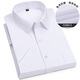 CEO Yageol shirt men's short-sleeved, non-scalding and anti-wrinkle 2025 summer business professional suit striped work clothes white lining DX6624 43