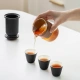 Beijing Tokyo Made Travel Tea Set Outdoor Portable Kung Fu Tea Set Glass Teapot Ceramic Teacup Tea Caddy