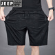 
JEEP SPIRIT five-point pants for men's summer ice silk thin style quick-drying breathable casual loose plus size sports shorts beach pants 7029 black M 80-100Jin [Jin equals 0.5 kg]