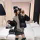 Feiyao hooded sweater for women 2025 autumn and winter new twist pullover sweater gray loose lazy style top gray one size