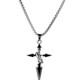 Cross pendant men's necklace men's trendy brand versatile chain accessories men's trendy sweatshirt pendant cross necklace chain length 70cm