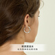 Arsis Xu Yan's same style, free to match the flowing earrings, original earrings for women, versatile gift for girlfriend, silver large size
