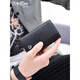 GOLDLION Key Bag Herren echtes Leder Multifunktion dreifach kleiner Coupon Brieftasche Cowhide Einfacher Universal Keytasche [Schwarz] [6 Schlüsselhaken]