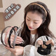 Likashi's new retractable hairband portable artifact folding hairband hairpin female invisible hair hole toothed headband hairpin folding hairband khaki color