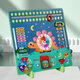 Dalushu Children's Clock Teaching Aids Montessori Calendar Clock Board Children's Learning Time Clock Cognitive Kindergarten Early Education Toys Large Calendar Clock Smart Clock Without Battery