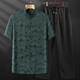 
SMVP Tang suit summer mulberry silk men's suit silk middle-aged and elderly short-sleeved thin shirt cotton dad summer suit grandpa China wine red top average size 3890-100Jin [Jin equals 0.5 kg]