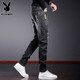 Playboy (playboy) Jeans Spring et automne 2025 NOUVELLE marque de mode pantalon droit lâche Men haut de gamme Pantalon occasionnel de mode polyvalente Men X-2146HH6636 noir 31