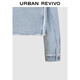 
UR2025 Spring New Women's Fashion and Casual and All-Match Woman Lapel Denim Jacket UIH850017 Blue XXS