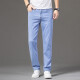 Jeep SpiritJeep Jeep Jeep Summer Jeans para hombres Pantalones de hombres sueltos de hombres de hombres nuevos pantalones elásticos de alta gama FXNZ-9767 Azul de tenis transpirable 32 Círculo de cintura Two Foot Five