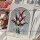 Milan Tulip Dreidimensionale Texturmalerei Quarz Sand Acryl-Ölmalerei DIY Handgemachte Materialpaket High-End-Dekorationsmalerei QX11304 Texturmalerei [Bogen zufällig gesendet] 60*70 cm dicke, massive Holz Innere Rahmen + dekorativer äußerer Außenrahmen (