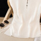 Silk Cypress V-Neck Pull 2025 Été Nouveau design plissé pour femmes Hollow Lady Pullover Top
