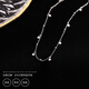 Laomiao 925 sterling silver necklace for women's clavicle chain 2025 new internet celebrity niche light luxury design tassel necklace round beads and round pieces clavicle chain