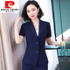 
Pierre cardin summer thin short-sleeved suit professional suit women's formal work clothes 6623 black suit + trousers S wear 80 Jin [Jin equals 0.5 kg]
