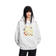 A CHOCK Achock official store American hip-hop stamp embroidery couple tops and jackets trendy brand new hooded sweatshirt white flower gray L