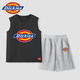 Dickies Ropa para niños Summer Campo sin mangas para niños en pequeños pantalones cortos transpirables para niños