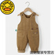 G.DUCKKIDS corduroy overalls for boys and girls, versatile spring and autumn style, 1 to 4 years old, cute baby baby blue corduroy pants, trendy coffee color 100 cm, openable